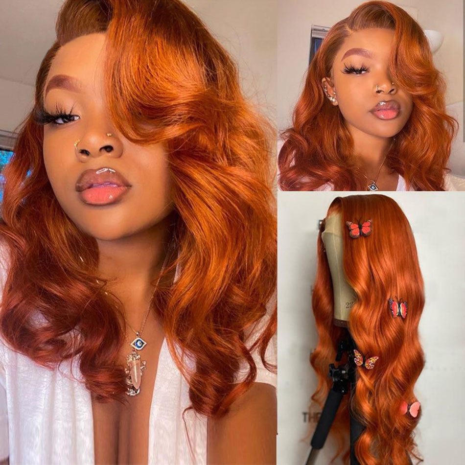 Ginger Orange Lace Front Wigs Human Hair - Image 4
