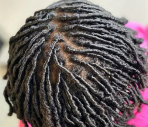 Starter locs with Rope twist